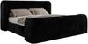 Polsterbett mit Lattenrost, Doppelbett für Schlafzimmer, Gepolstertes Kopfteil - EMORA CLASSIC DUO - 140 x 200 cm - Schwarz Cord Bild 5