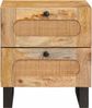 vidaXL Nachttisch Natur 40 x 33 x 46 cm Massivholz Mango 4018042 Bild 3
