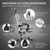 ML-DESIGN Bürostuhl Computerstuhl Schreibtischstuhl für Büro & Arbeitszimmer Drehsessel, Chefsessel ergonomisch anpassbar, Sitzpolsterung & Fußstütze Polyester Bild 3