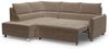 Ecksofa Schlafsofa Sofa MARNO in Stoff Vogue Taupe Ottomane Links Bild 3
