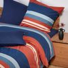 Schiesser Bettwäscheset Luca - Renforcé - 2-teilig - 135 x 200 cm - Terrakotta-Blau Bild 2