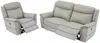 Vente-unique - ADELIO Sofa and armchair set Leder Grau - B 95 cm x H 102 cm x L 105 cm210 cm Bild 5