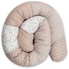 ULLENBOOM ® Baby Kuschelschlange 200x13 cm Sandblume (Made in EU) - Kuschelschnecke in vielen Farben und Größen, Bezug: 100% OEKO TEX Baumwolle, Nackenrolle, Kopfschutz für Wickeltisch, Motiv: Sterne Bild 5