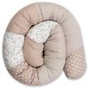 ULLENBOOM ® Baby Kuschelschlange 200x13 cm Sandblume (Made in EU) - Kuschelschnecke in vielen Farben und Größen, Bezug: 100% OEKO TEX Baumwolle, Nackenrolle, Kopfschutz für Wickeltisch, Motiv: Sterne Bild 4