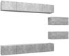 vidaXL 6-tlg. TV-Schrank-Set Betongrau Spanplatte [3079148] Bild 2