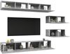 vidaXL 6-tlg. TV-Schrank-Set Betongrau Spanplatte [3079148] Bild 3