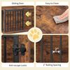 Hundekäfig Möbel für 2 Hunde, Doppel-Hundekäfig mit Trennwand, Robuste Hundebox aus Holz, Hundekäfige mit Scheunentür, TV-Ständer-Design für Mittelere/Große Hunde, Vintagebraun Bild 5