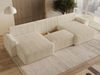 GRAINGOLD Wohnlandschaft U-Form Aurora U, Ecksofa mit Schlaffunktion, Bettkasten, mit losen Kissen, Cord-Stoff, Beige Bild 4