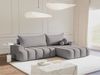 Selsey 'Dandelino' Ecksofa mit Schlaffunktion, Stauraum und Samtbezug, grau, rechts, 80 x 275 x 168 cm Bild 3