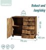 Relaxdays Rollcontainer mit Schubladen & Fächer Bild 4