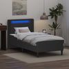 vidaXL Bettgestell mit Matratze Grau 90 x 200 cm Kunstleder 3414897 Bild 4