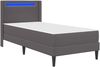 vidaXL Bettgestell mit Matratze Grau 90 x 200 cm Kunstleder 3414897 Bild 5