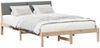 vidaXL Bettgestell Braun und Dunkelgrau 160 x 200 cm Massivholz Kiefer 878525 Bild 3