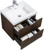 Badezimmer Badmöbel-Set Thermis 60 cm – Dunkel Braun – Badezimmermöbel mit Waschbecken Bild 2