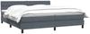 vidaXL Boxspringbett mit Matratze Dunkelgrau 180x210 cm Samt 3316510 Bild 3