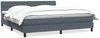 vidaXL Boxspringbett mit Matratze Dunkelgrau 180x210 cm Samt 3316510 Bild 2