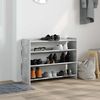 vidaXL Schuhregal Betongrau 80x25x62 cm Holzwerkstoff 859917 Bild 3