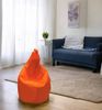 Dmora Pouf Angillina, Mehrzwecksessel, Sitzsack, Hockerhocker, Made in Italy, 80x80 h120 cm, Orange Bild 2