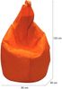 Dmora Pouf Angillina, Mehrzwecksessel, Sitzsack, Hockerhocker, Made in Italy, 80x80 h120 cm, Orange Bild 3