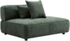 Vente-unique - LELACO Chaise longue Stoff Grün - B 105 cm x H 74 cm x L 145 cm Bild 2