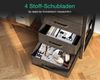 ODK L-Form Schreibtisch LED USB Schubladen 155×110cm Vintage-braun Bild 5