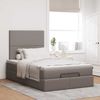 vidaXL Ottoman-Bett mit Matratze Taupe 120x200 cm Stoff 3313068 Bild 3
