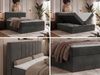 Boxspringbett INERO 200x200 mit Matratze H3 und Topper Visco, 7-Zonen-Multipocket-Kern, zwei Bettkästen, Doppelbett, gepolstert Kopfteil - Dunkelgrau Velvet Bild 2