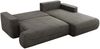 Ecksofa OVO mit schlaffunktion und bettkasten, Wellenfeder, lose Kissen, L-form 271x195 cm - Dunkelgrau Velvet - rechte Seite Bild 5