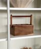 Akazie Stripe Organizer - Besteckständer aus Akazienholz mit Griff Bild 3
