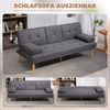 HOMCOM Schlafsofa 3-Sitzer-Sofa, Bettsofa mit Klappbarem Tisch, Stoffsofa 1 Teile, für Wohnzimmer, Dunkelgrau Bild 3