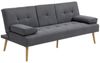 HOMCOM Schlafsofa 3-Sitzer-Sofa, Bettsofa mit Klappbarem Tisch, Stoffsofa 1 Teile, für Wohnzimmer, Dunkelgrau Bild 4