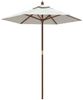 vidaXL Sonnenschirm mit Holzmast Sandfarben 196x231 cm 363159 Bild 2
