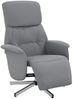 vidaXL Relaxsessel mit Fußteil Hellgrau Stoff 356657 Bild 2