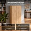Bellamio 'Ais' Mehrzweckschrank, Eichenoptik, 110x33x60 cm, kleiner Aktenschrank mit 3 Fächern, Hängeschrank mit Push-to-open Bild 2