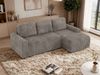 Ecksofa NESSARO L mit Schlaffunktion und Bettkasten, Bonellfederkern, Stauraum, L-förmiges Sofa, DL-System, lose Kissen - Hellbraun Cord - Rechts Seite Seite Bild 4