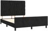 vidaXL Bettgestell mit Kopfteil Schwarz 140x200 cm Samt, Härtegrad: H2 [3125942] Bild 4