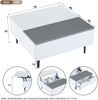 MODFU Couchtisch mit höhenverstellbarer Tischplatte (Hochglanz-Wohnzimmertisch, Satztisch, 1-St, Schubladen, 1 verstecktem Stauraum), mit LED, hochglänzend Bild 5