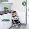 Teleskopschubladen 2er Set - für 60 cm Schrank mit Einlegeboden, aus Metall, (Weiß) Bild 2