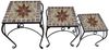 GartenHero Beistelltisch 3er Set Blumenhocker / Beistelltische quadratisch im Mosaik-Design (1-St) Bild 2
