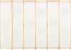 vidaXL 6-teiliger Raumteiler Cremeweiß 240 x 170 x 4 cm Stoff 248174 Bild 2