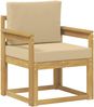 vidaXL 2 Stück Outdoor-Sofagarnitur Polyester Weiß und Beige 3438967 Bild 2