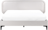 Bett mit Lattenrost Samtstoff SUZETTE 160 x 200 cm Hellgrau Bild 5