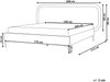 Bett mit Lattenrost Samtstoff SUZETTE 160 x 200 cm Hellgrau Bild 2
