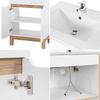 Komplett Badmöbel Set mit 60cm Keramikwaschtisch & LED-Spiegelschrank SOLNA-56 in Hochglanz weiß, B/H/T ca.: 160/200/46 cm Bild 3