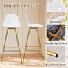 Barhocker-Set aus 2 mit Goldgestell und transparenter Sitzschale, 38 x 33 x 96,5 cm – bis 120 kg belastbar Bild 4