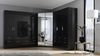 Eckschrank CELLE Kleiderschrak grau metallic Spiegel 117x117 Bild 2