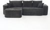 Ecksofa aus Chenille mit modularem Design, schwarz Bild 5