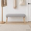 vidaXL Bank Uni Hellgrau 110 x 40 x 46 cm Bouclé 42038411 Bild 3