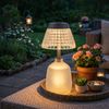 2x LED Solarleuchte Tischleuchte, Glas, klar, Akku, H 27 cm Bild 4