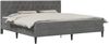 vidaXL Bettgestell mit Matratze Dunkelgrau 180 x 200 cm Samt 3415067 Bild 2